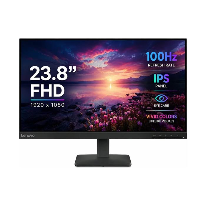 مانیتور 23.8 اینچ لنوو مدل L24-4e با وضوح Full HD، پنل IPS و نرخ بهروزرسانی 100 هرتز
