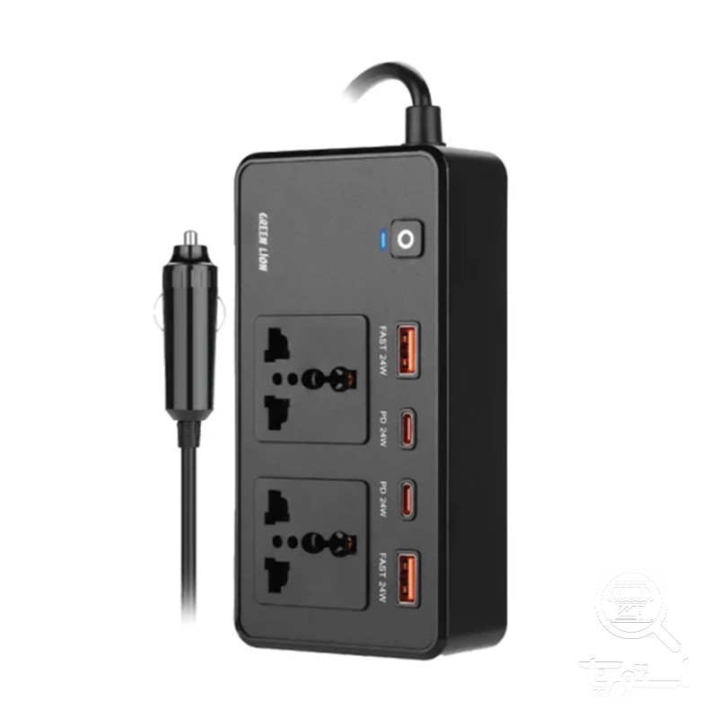 اینورتر فندکی خودرو 200 وات گرین لاین مدل GC-200 GNGC200CINBK