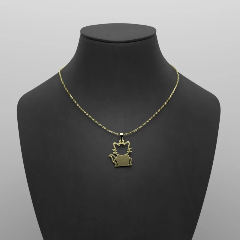 گردنبند طلا زنانه مدوپد مدل گربه کد B3-1-1001