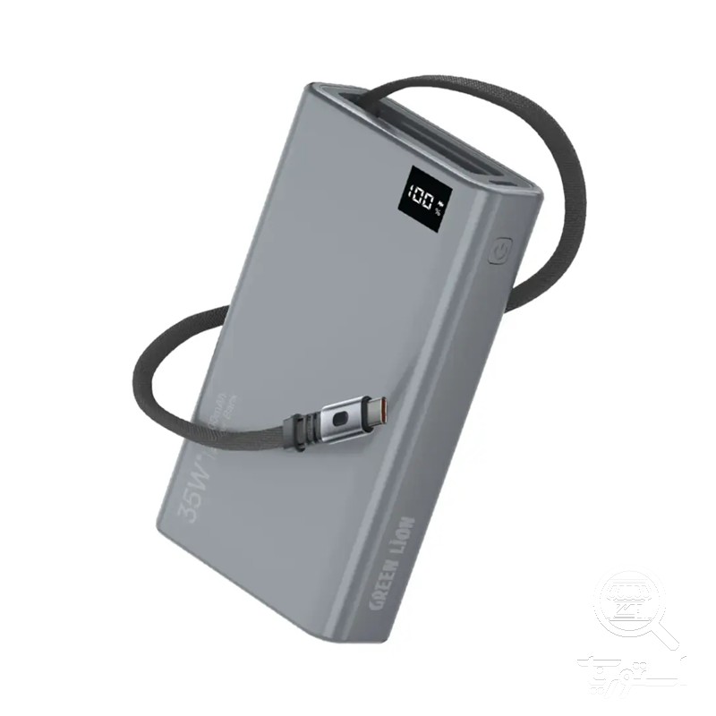 پاوربانک گرین لاین مدل Retractable ظرفیت 20000 میلی آمپر ساعت