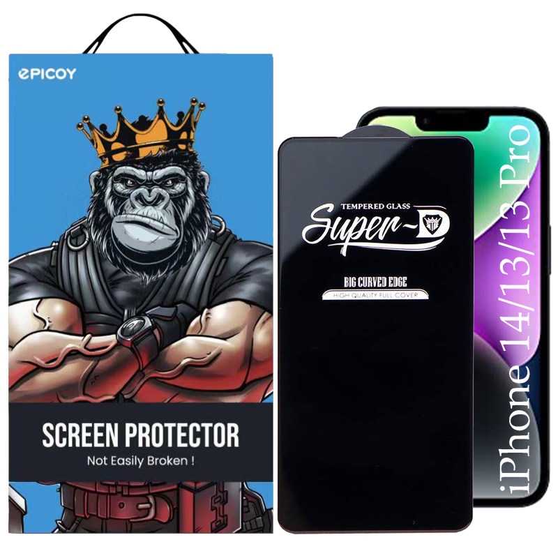 گلس گوشی اپل iPhone 14 / 13 /13 Pro اپیکوی مدل Super 5D