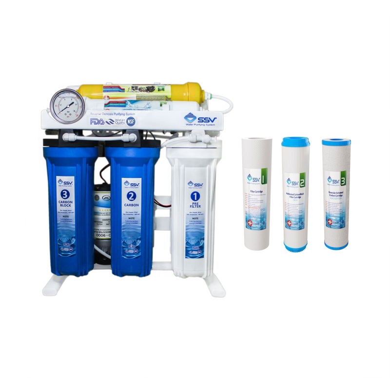 دستگاه تصفیه کننده آب اس اس وی مدل MaxBlue x600 به همراه فیلتر تصفیه آب بسته 3 عددی