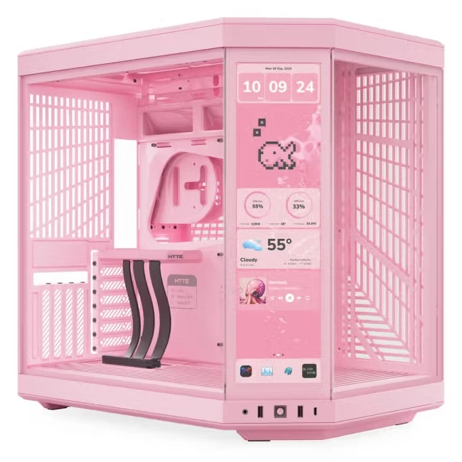 کیس کامپیوتر گیمینگ هایت مدل Y70 Touch Infinite Strawberry Milk
