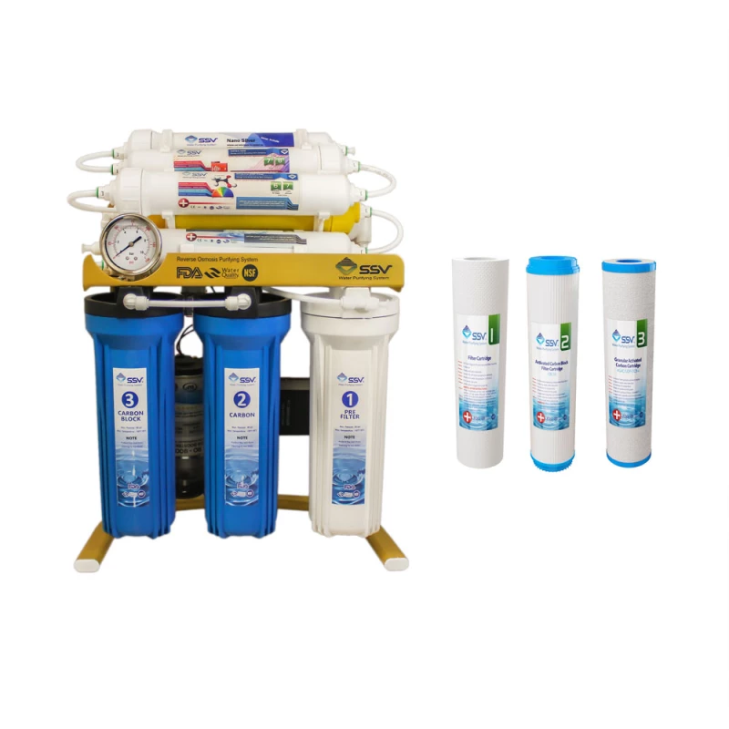 دستگاه تصفیه کننده آب اس اس وی مدل GoldenBlue X900 به همراه فیلتر 3 عددی