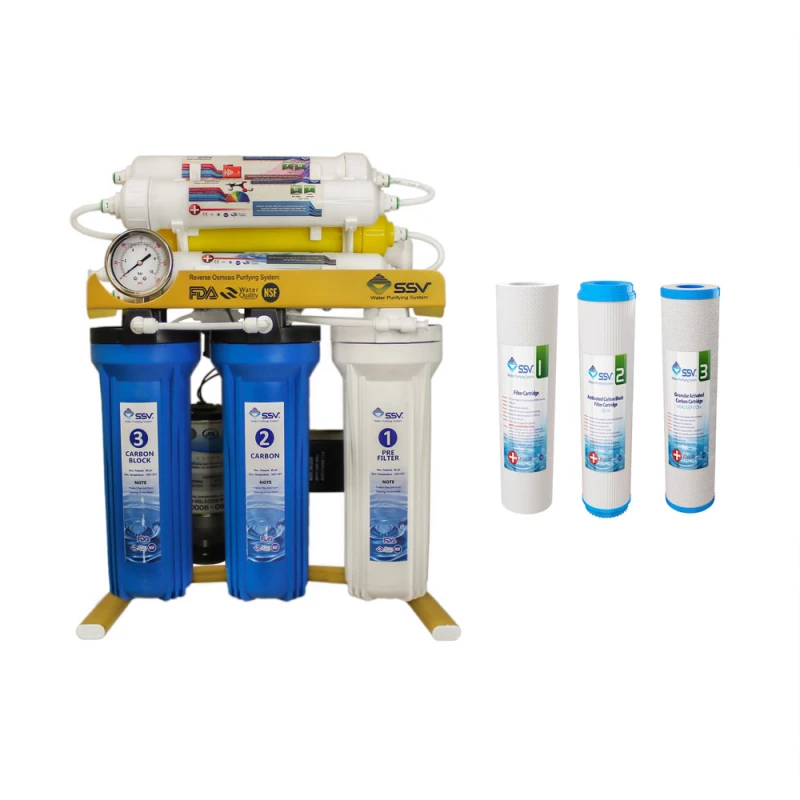 دستگاه تصفیه کننده آب اس اس وی مدل GoldenBlue X800 به همراه فیلتر 3 عددی