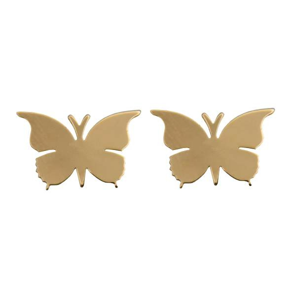 گوشواره طلا 18 عیار زنانه شمیم گلد گالری طرح پروانه کد 452M170