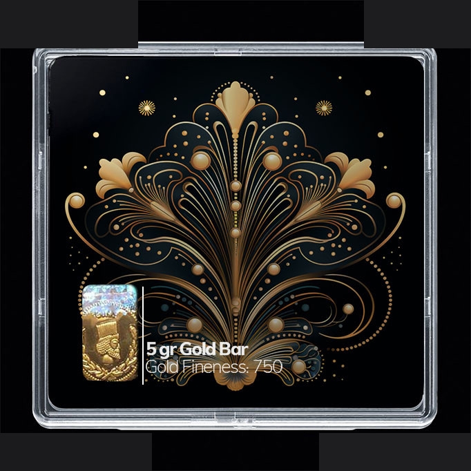 شمش طلا 18 عیار 100 سوت مدوپد مدل مینیاتور کد SG10195