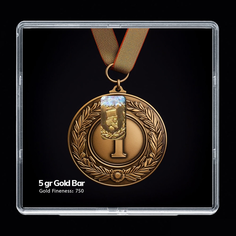 شمش طلا 18 عیار مدوپد مدل عدد 1 کد SG-10188
