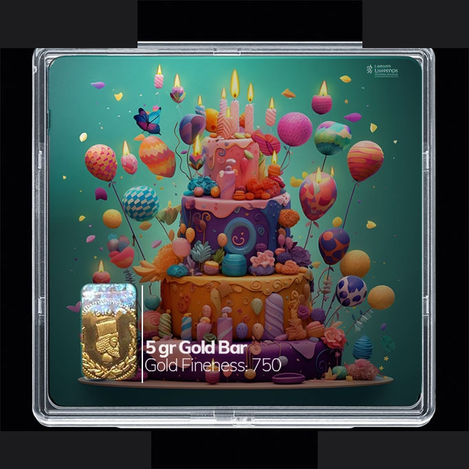 شمش طلا 18 عیار 100 سوت مدوپد مدل کیک کد SG10831