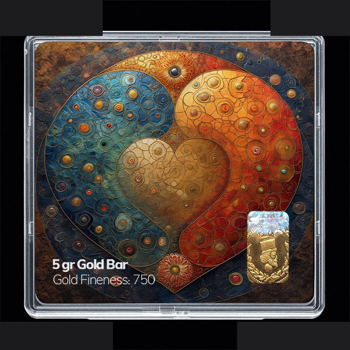 شمش طلا 18 عیار 100 سوت مدوپد مدل نوروز و سال نو کد SG11638
