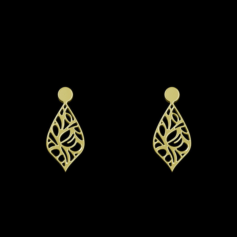 گوشواره طلا 18 عیار زنانه مدوپد مدل اشک کد GA1-10544