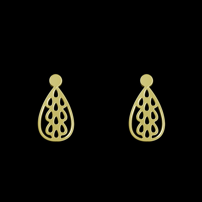گوشواره طلا 18 عیار زنانه مدوپد مدل اشک کد GA1-10754