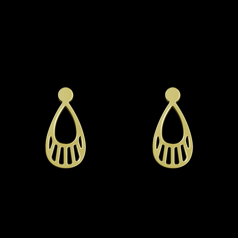 گوشواره طلا 18 عیار زنانه مدوپد مدل اشک کد GA1-10771