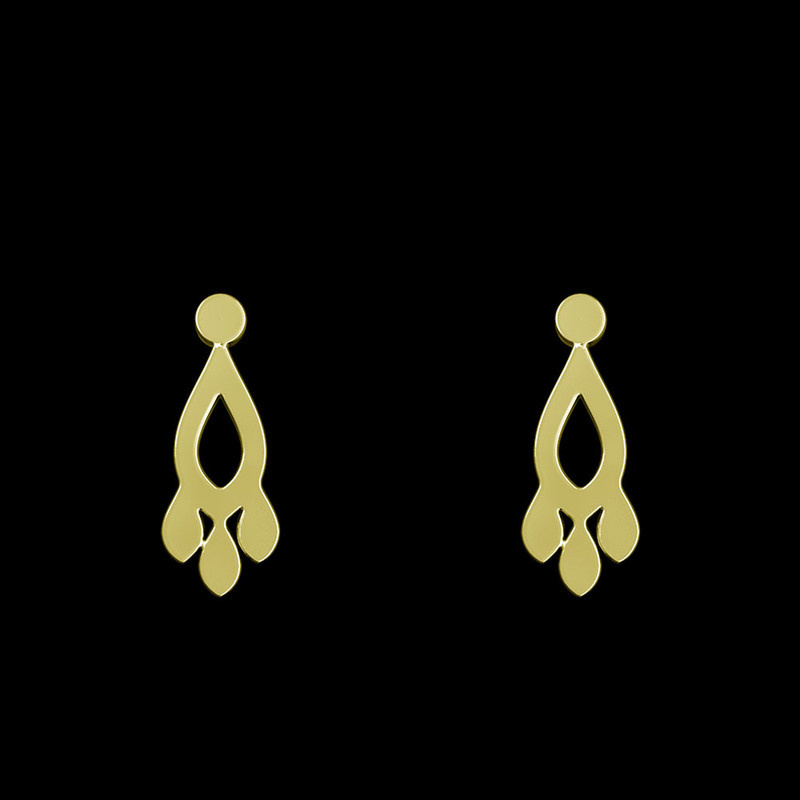 گوشواره طلا 18 عیار زنانه مدوپد مدل اشک کد GA1-10841
