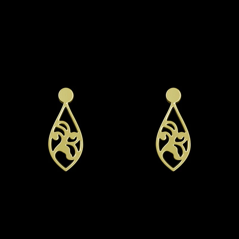 گوشواره طلا 18 عیار زنانه مدوپد مدل اشک کد GA1-10846