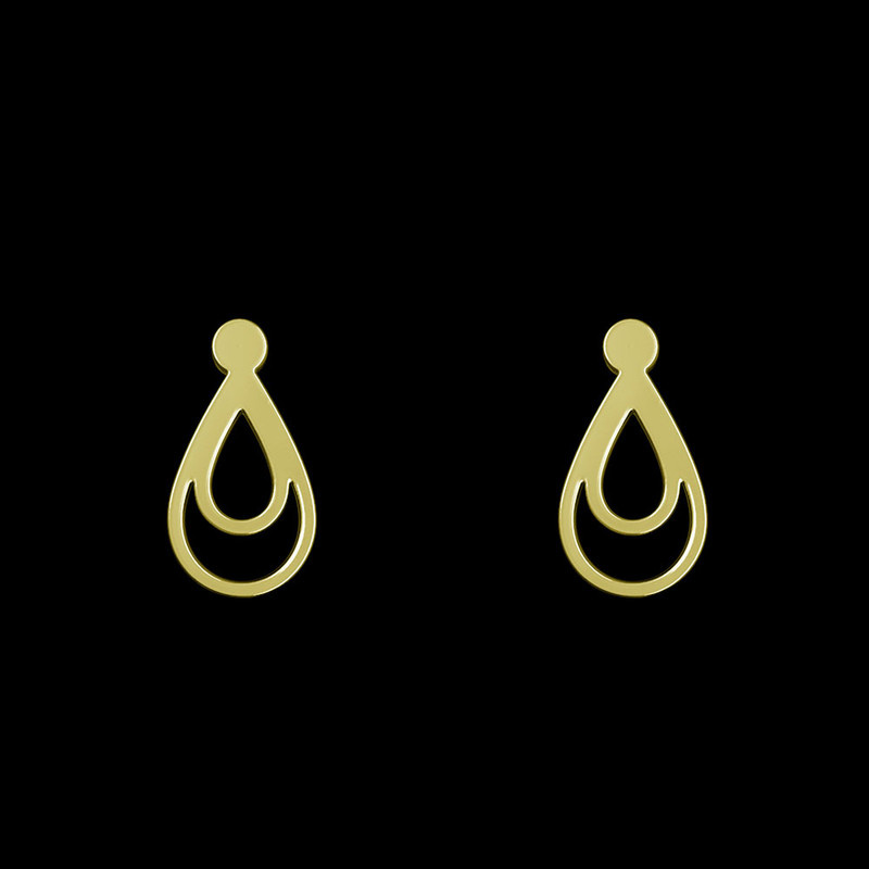 گوشواره طلا 18 عیار زنانه مدوپد مدل اشک کد GA1-10937
