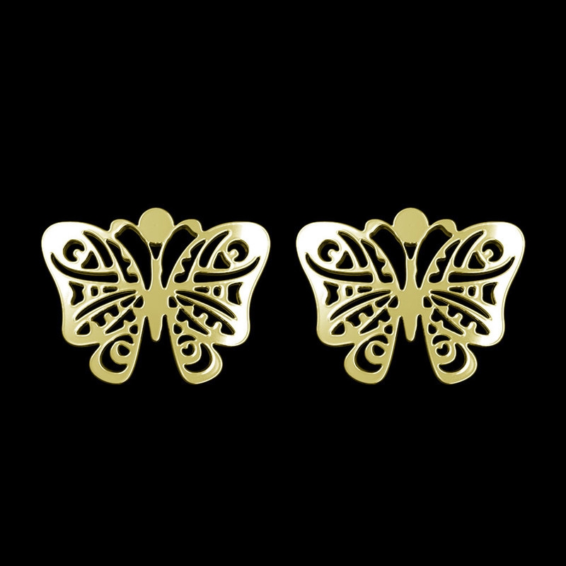 گوشواره طلا 18 عیار زنانه مدوپد مدل پروانه کد GA1-11356