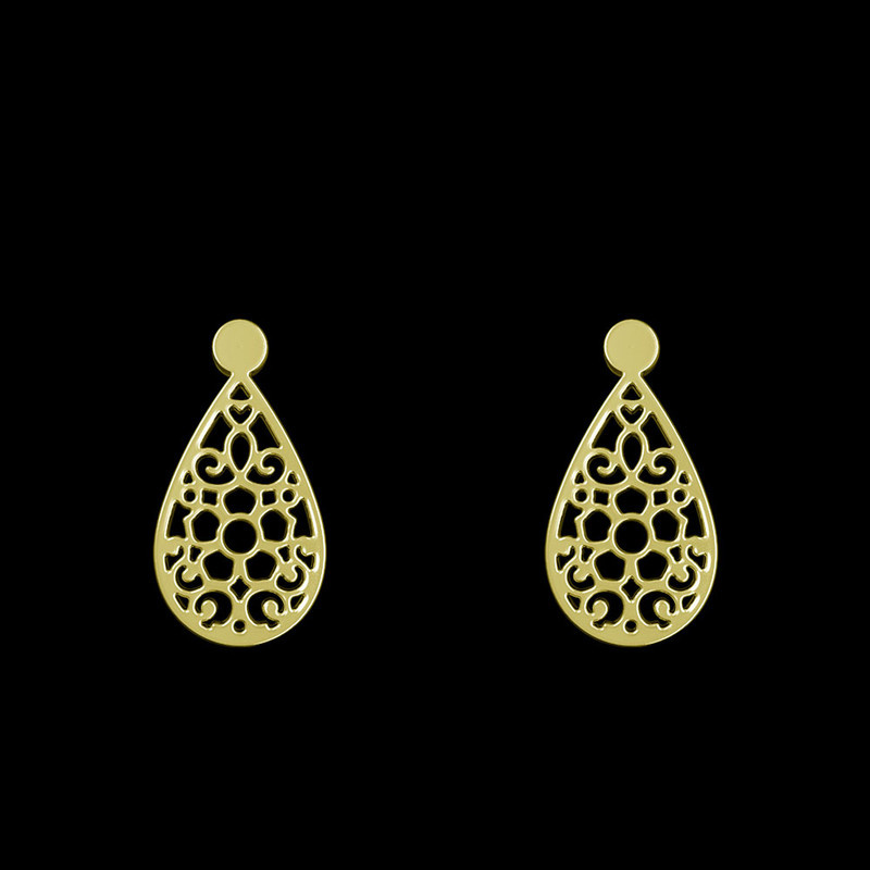 گوشواره طلا 18 عیار زنانه مدوپد مدل اشک کد GA1-11522