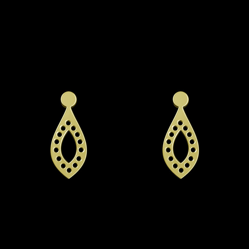 گوشواره طلا 18 عیار زنانه مدوپد مدل اشک کد GA1-11568