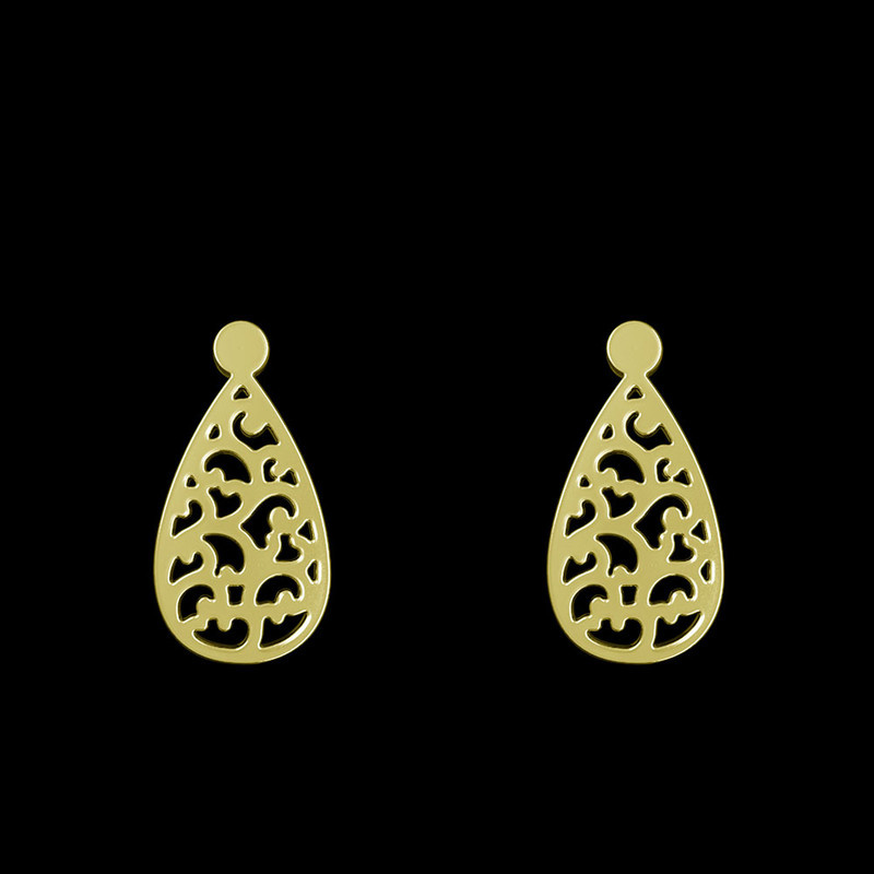 گوشواره طلا 18 عیار زنانه مدوپد مدل اشک کد GA1-11589