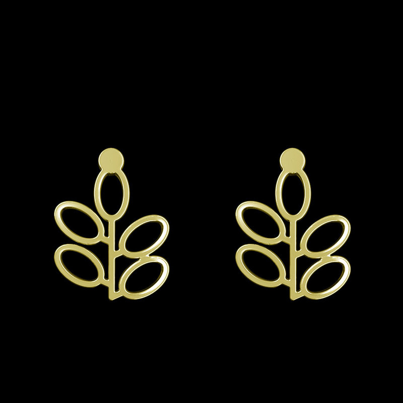 گوشواره طلا 18 عیار زنانه مدوپد مدل برگ کد GA1-16008