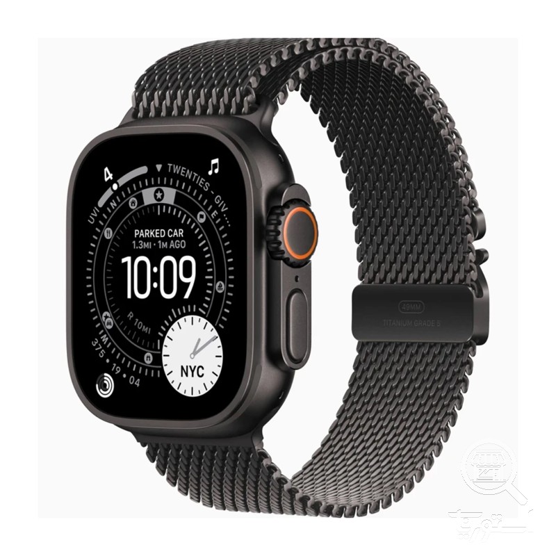 اپل واچ Ultra 3 مدل 49 میلی متری Black Titanium Case با بند Titanium Milanese