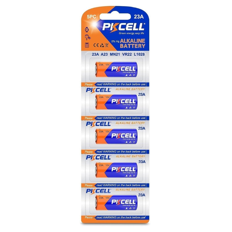 باتری 23A پیکی سل مدل Alkaline 12V 23A MN21 VR22 L1028 مجموعه 5 عددی