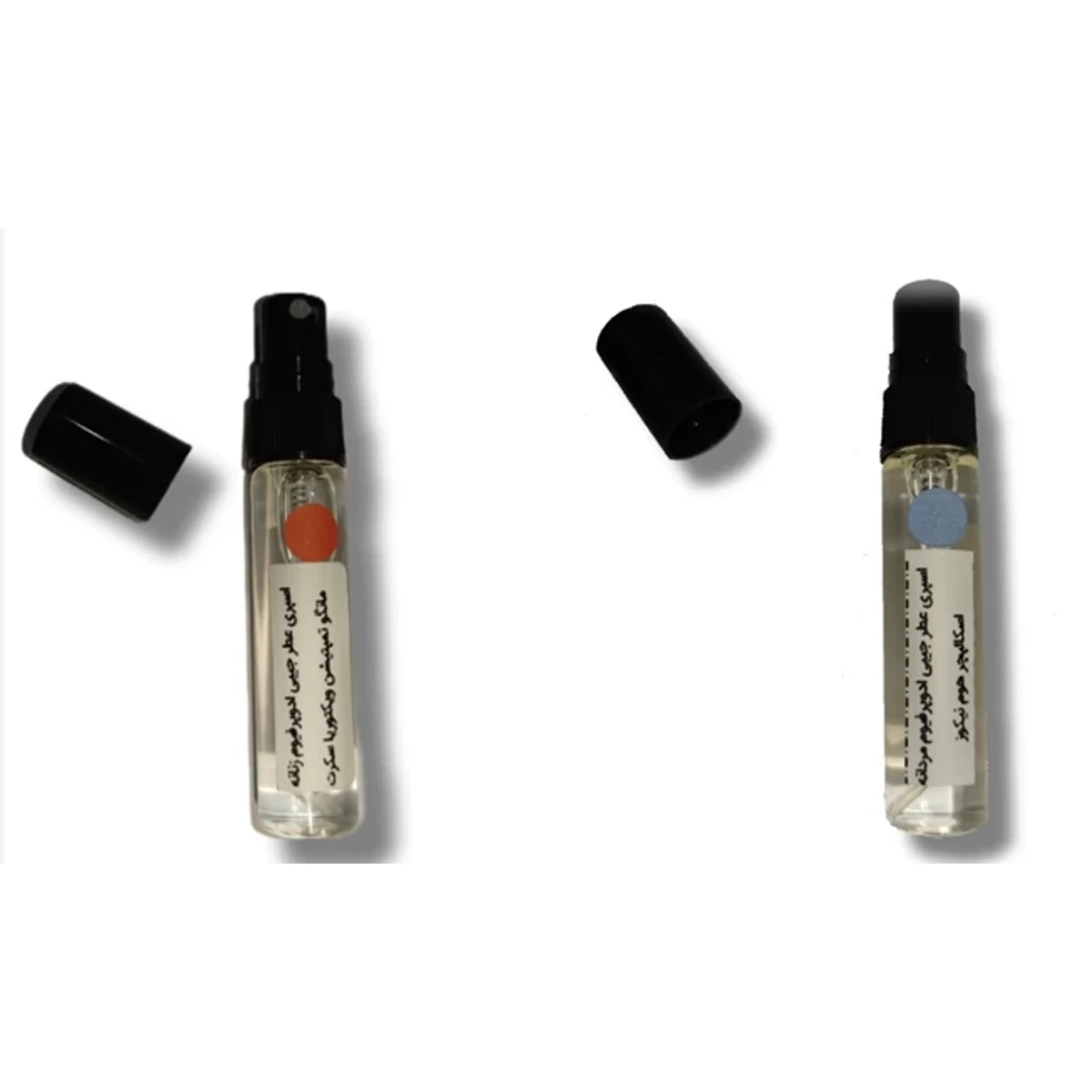 عطر جیبی زنانه ادوپرفیوم مانگو تمپتیشن ویکتوریا سکرت به همراه عطر جیبی مردانه اسکالپچر هوم نیکوز
