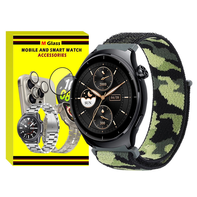 بند امگلس مدل Nylon Army MG TW مناسب برای ساعت هوشمند میبرو Lite 3 Pro