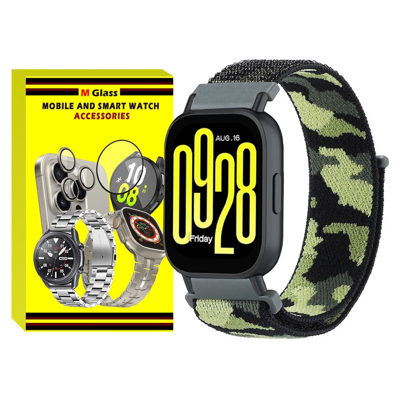 بند امگلس مدل Nylon Army MG TW مناسب برای ساعت هوشمند شیائومی Redmi Watch 5 Active / Redmi Watch 5 Lite