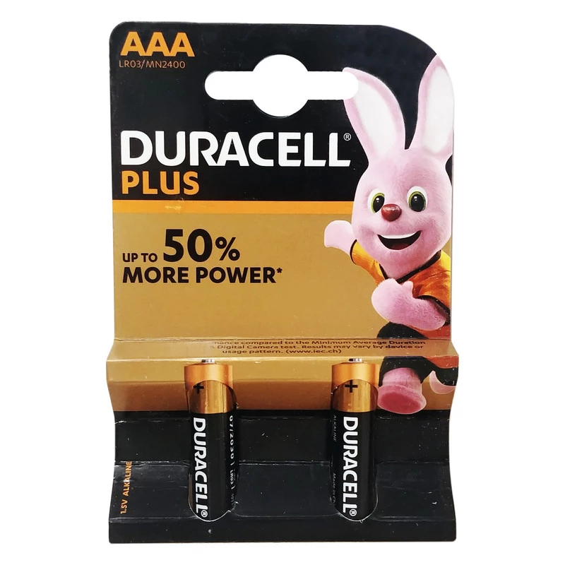 باتری نیم قلمی دوراسل مدل PLUS-LR3 بسته 2 عددی