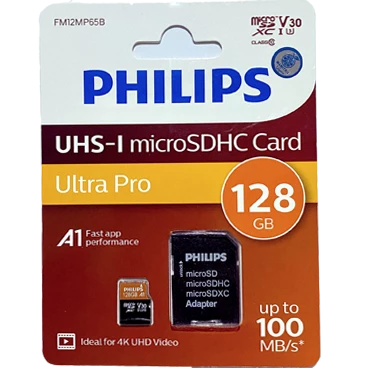 کارت حافظه microSDHC فیلیپس مدل Ultra Pro کلاس 10 استاندارد UHS-I U1 سرعت 100MBps ظرفیت 32 گیگابایت به همراه آداپتور
