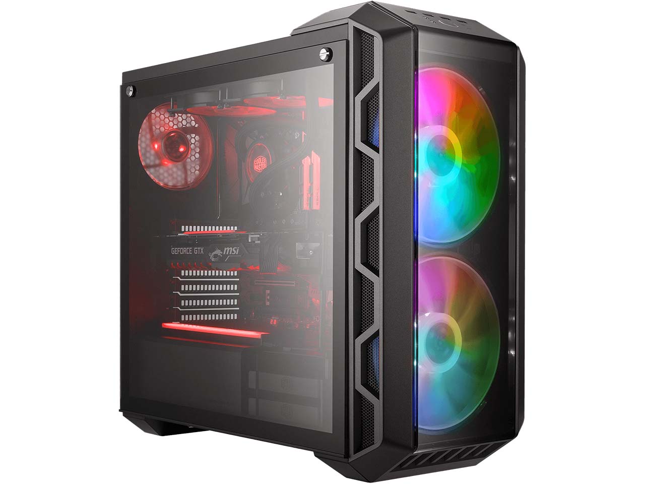 کیس گیمینگ Mid Tower کولرمستر مدل Cooler Master MasterCase H500 ARGB Mesh Black