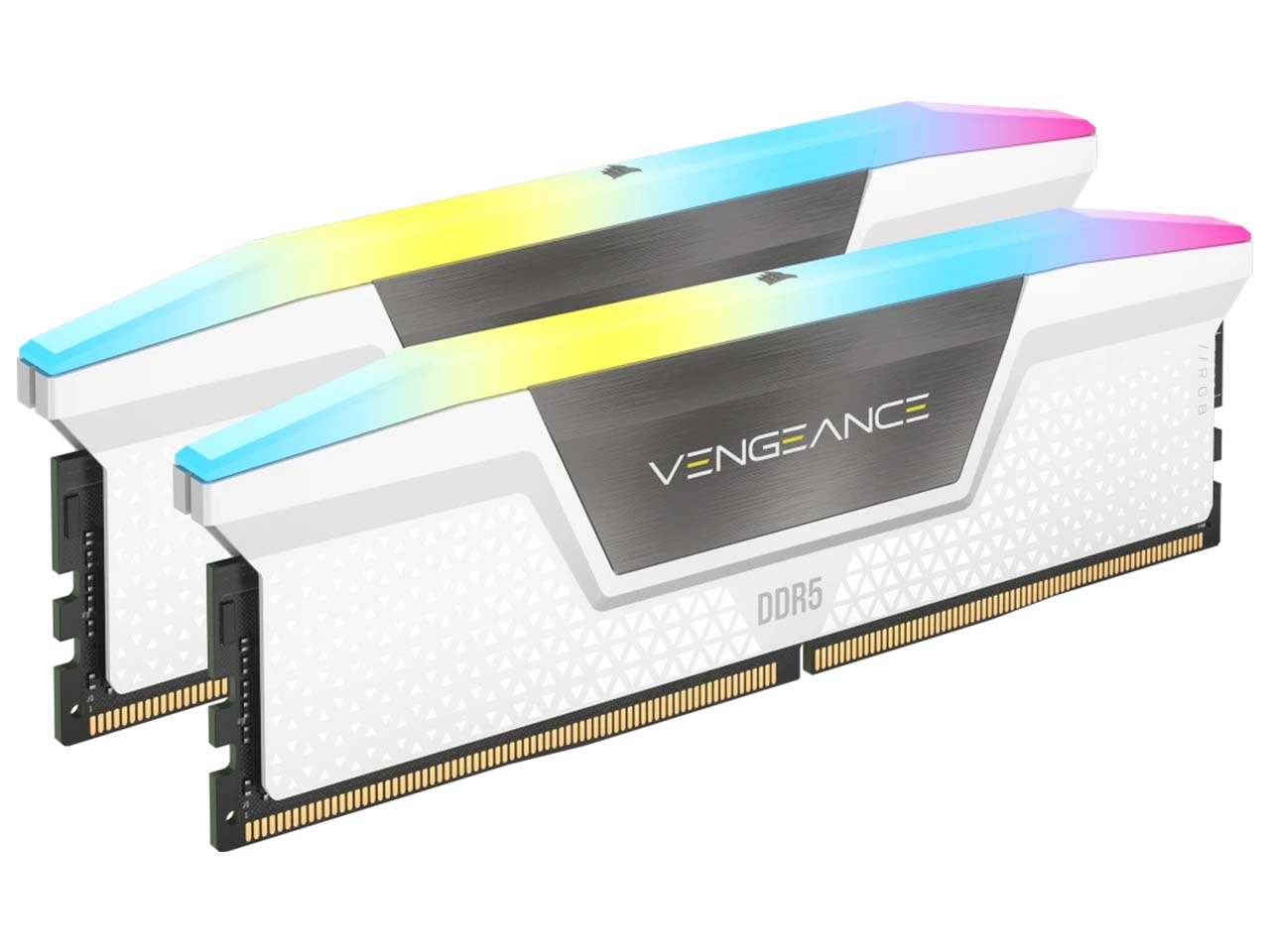 رم دسکتاپ DDR5 کورسیر 5200MHz مدل CORSAIR VENGEANCE RGB Whiteظرفیت 2×16 گیگابایت