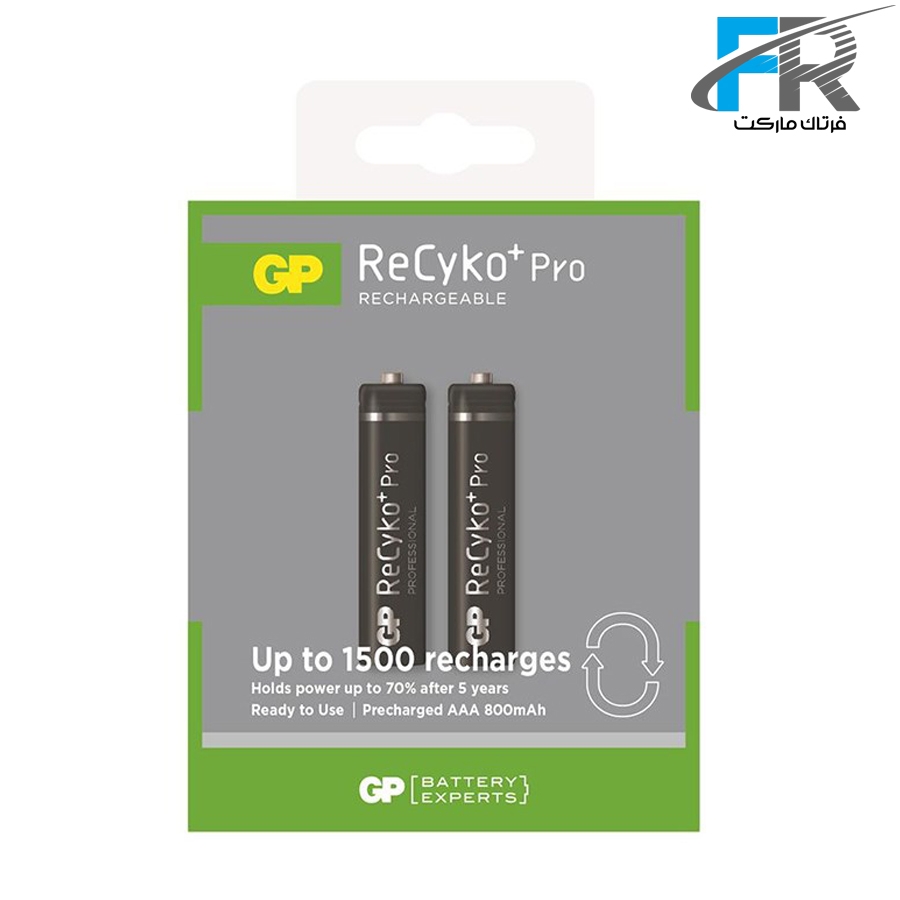 باتری نیمقلمی قابل شارژ 800 میلیآمپر GP مدل ReCyko+ Pro