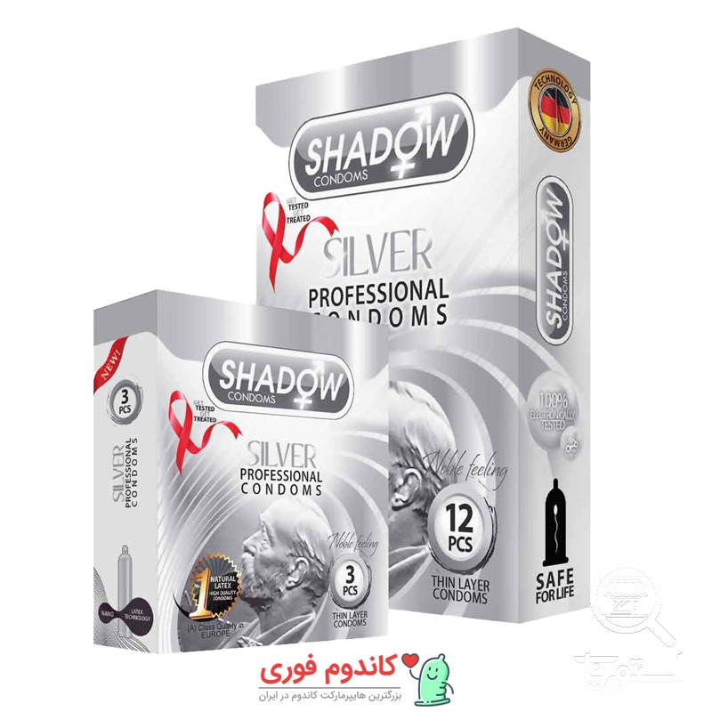 کاندوم تاخیری نقره ای شادو مدلsilver