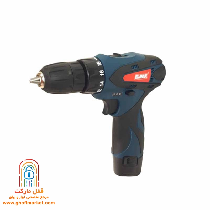 دریل شارژی 12 ولت خانگی لیتیوم المکس مدل C.D 210