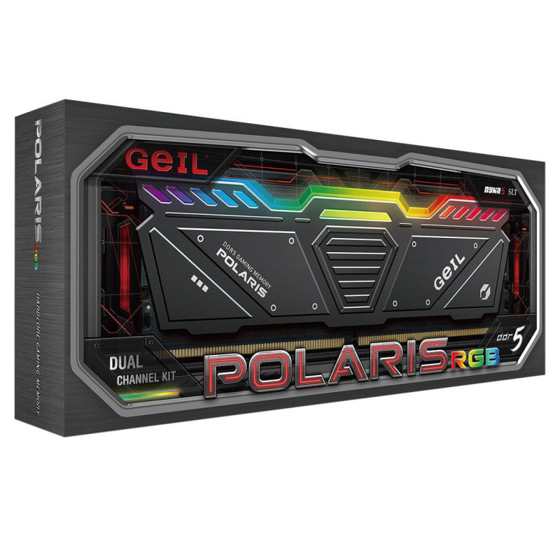 رم دسکتاپ DDR5 دوکاناله 5200 مگاهرتز CL34 گیل مدل POLARIS RGB ظرفیت 32 گیگابایت Geil