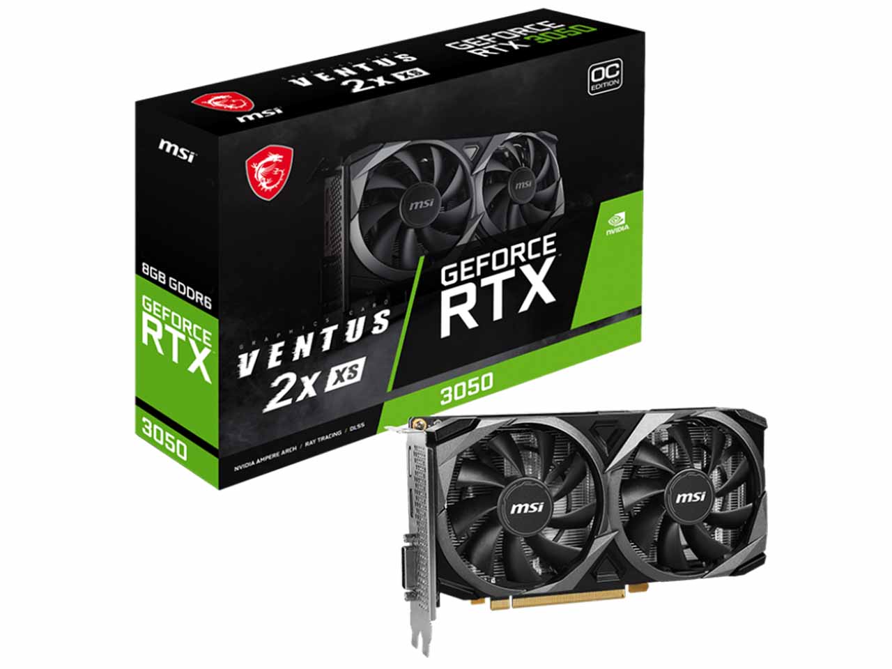 کارت گرافیک ام اس آی مدل MSI GeForce RTX 3050 VENTUS 2X E 6G OC