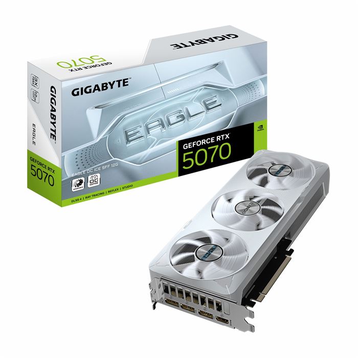 کارت گرافیک گیگابایت مدل GeForce RTX 5070 EAGLE OC ICE SFF 12GB