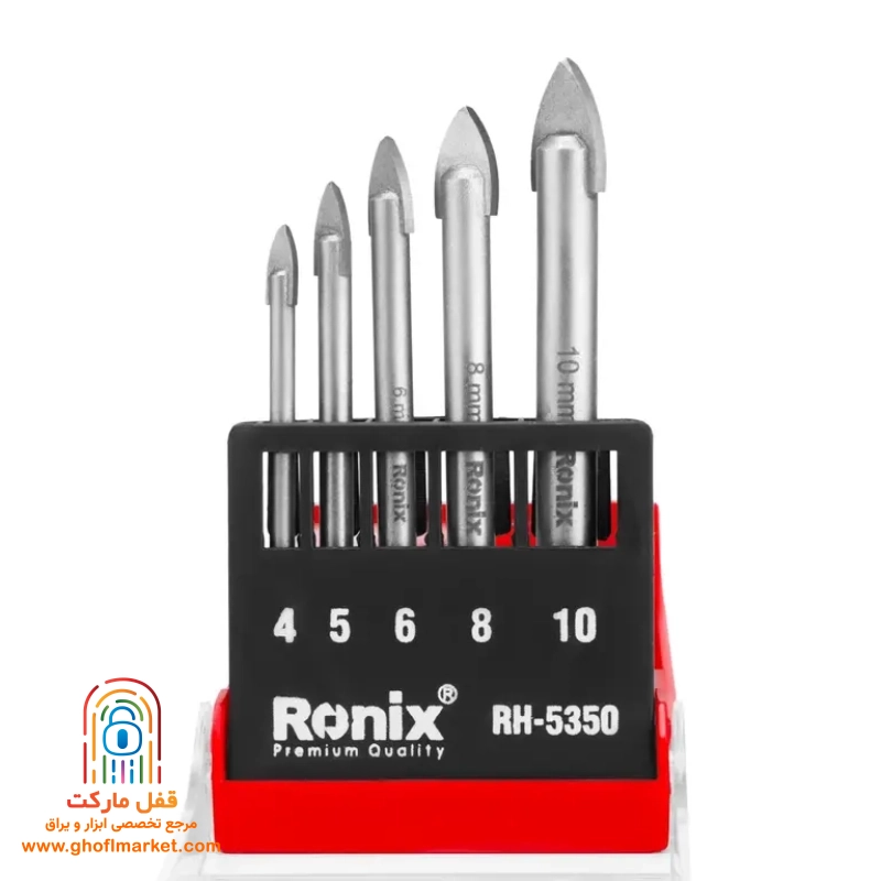 ست مته شیشه 5 عددی رونیکس مدل RH-5350