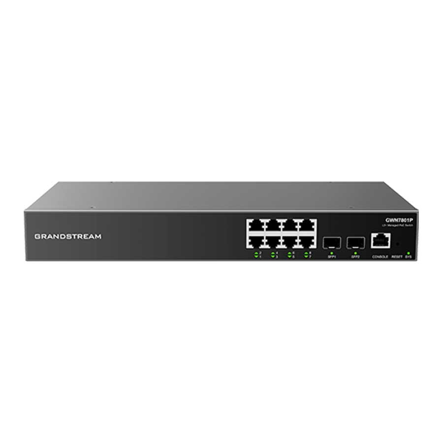 سوييچ 8 پورت گیگابیت و مدیریتی PoE گرند استریم مدل GWN7801P