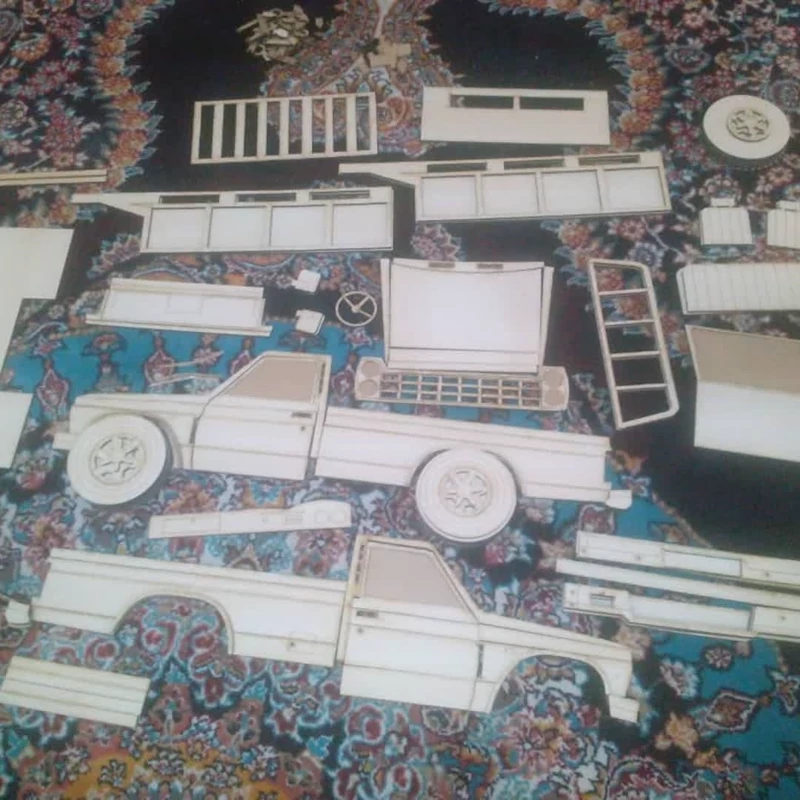 کیت(قطعات چوبی برش خورده ساخت ماکت نیسان)