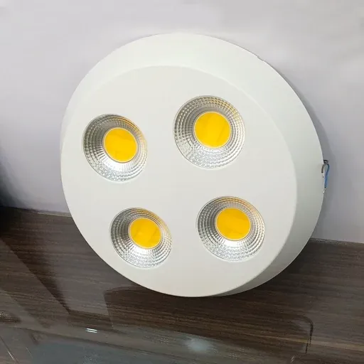 چراغ سقفی 4 شعله روکار گرد طوبی 32W – نور آفتابی، بدون گارانتی