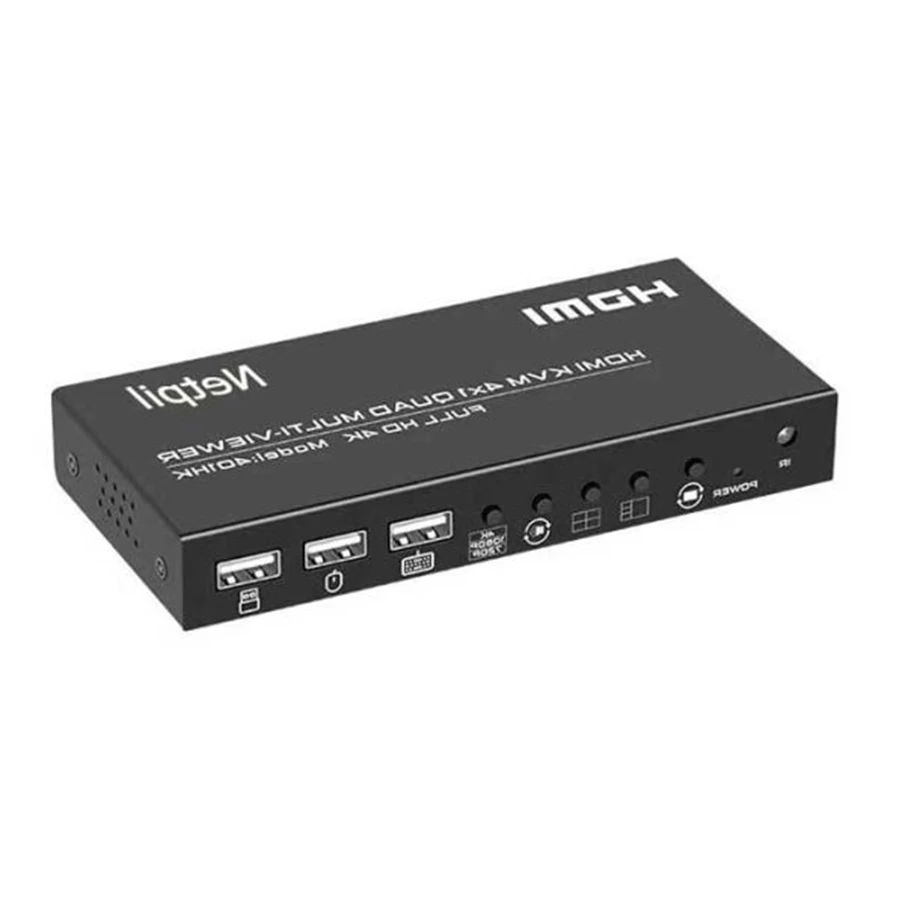 سوييچ 4 پورت HDMI KVM نت پیل مدل 401HUK