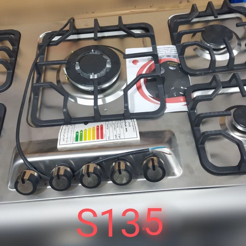 اجاق گاز رومیزی مدل 135 استیل نگیر با قطعات ایتالیایی