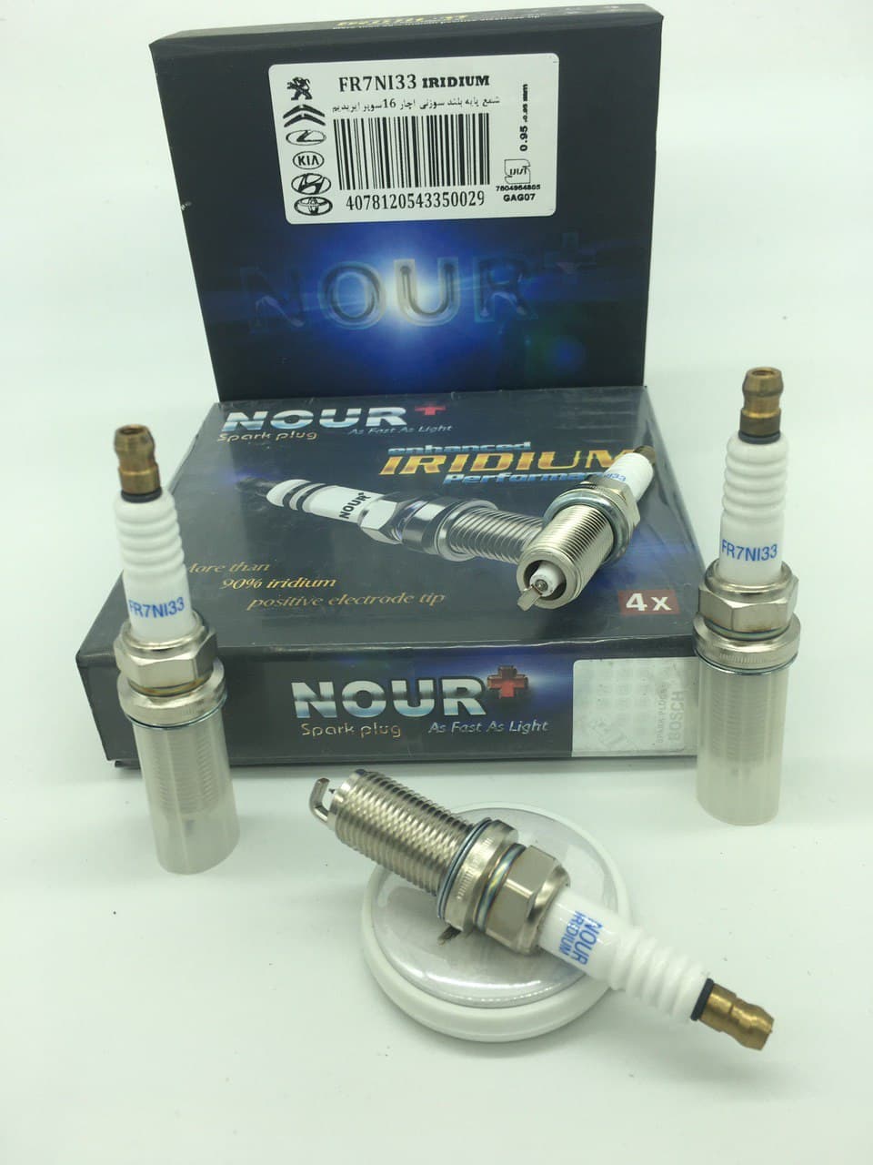 شمع نور پایه بلند سوزنی ایریدیوم NOUR FR7NI33