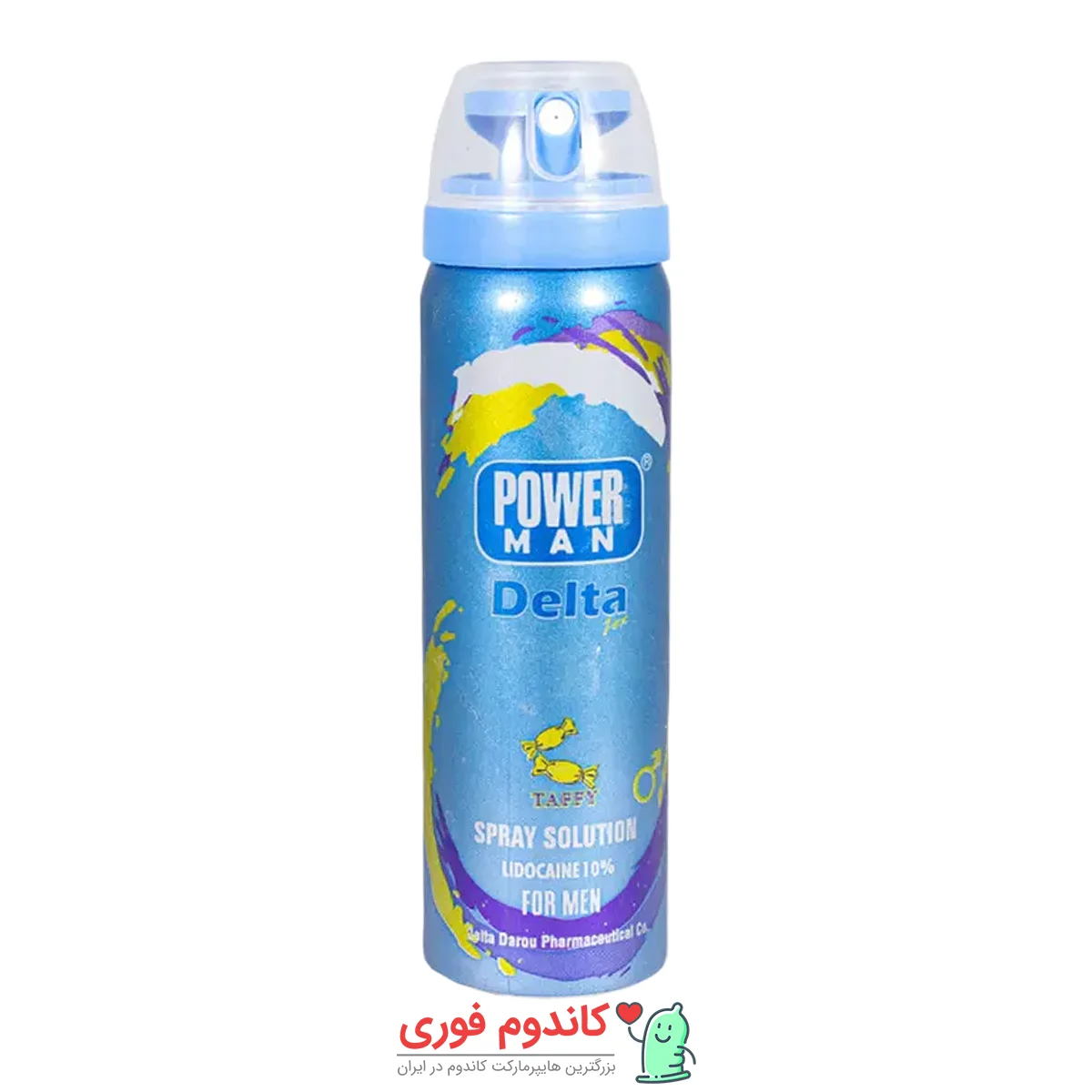 اسپره تاخیری با رایحه تافی شکلات دلتاپاورمن 65 میلی لیتر