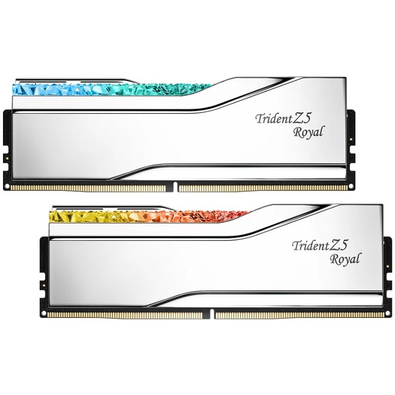 رم دسکتاپ DDR5 دو کانال 6400 مگاهرتز CL32 جی اسکیل مدل Trident Z5 Royal ظرفیت 32 گیگابایت