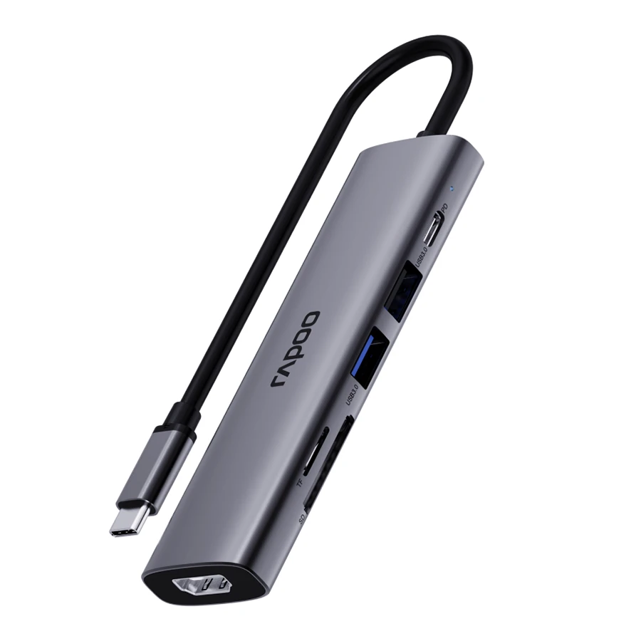 هاب USB-C شش پورت رپو مدل XD61